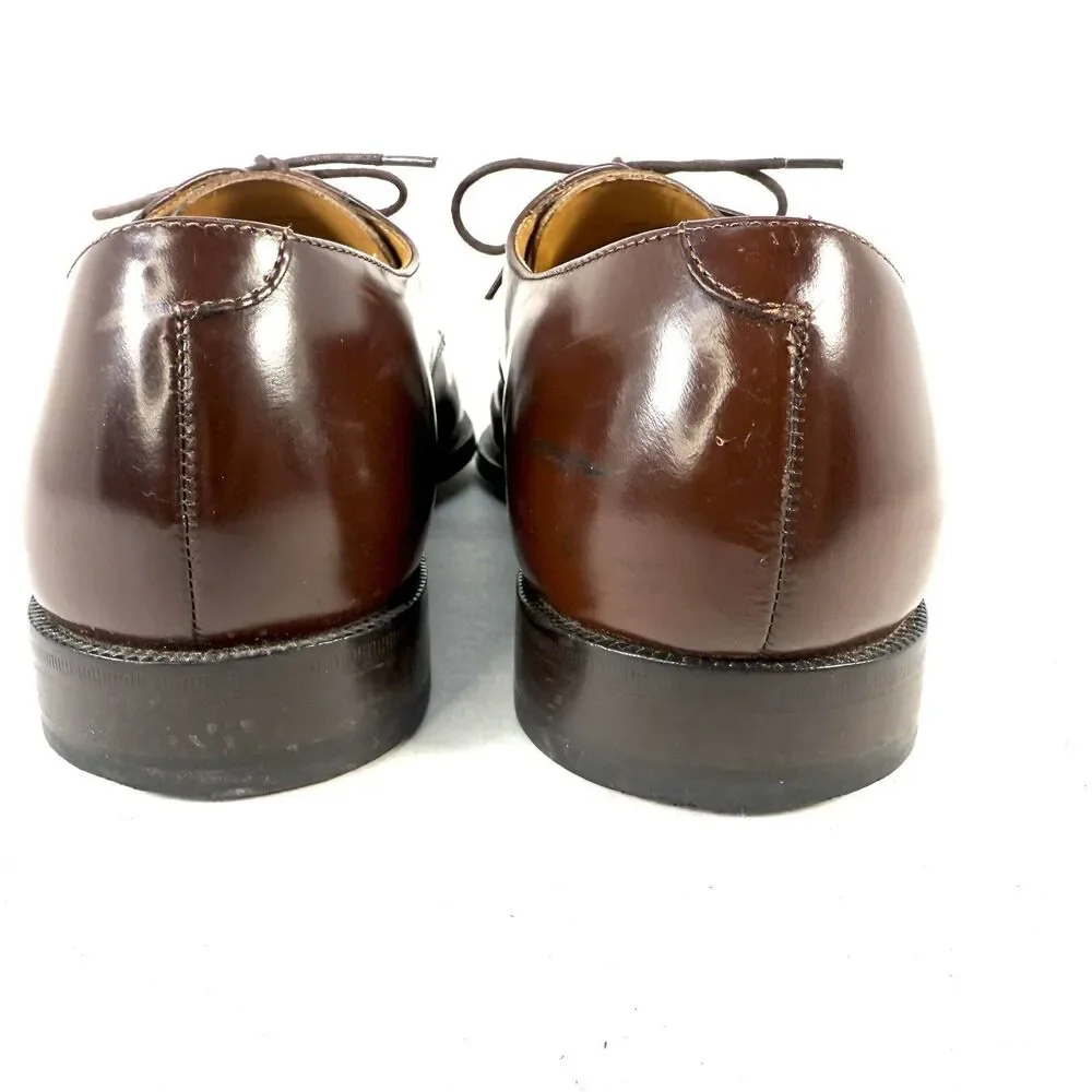 VTG Cole Haan Men's Leather Lace Up Oxford Dress Shoes Size 9D Burgundy Brown